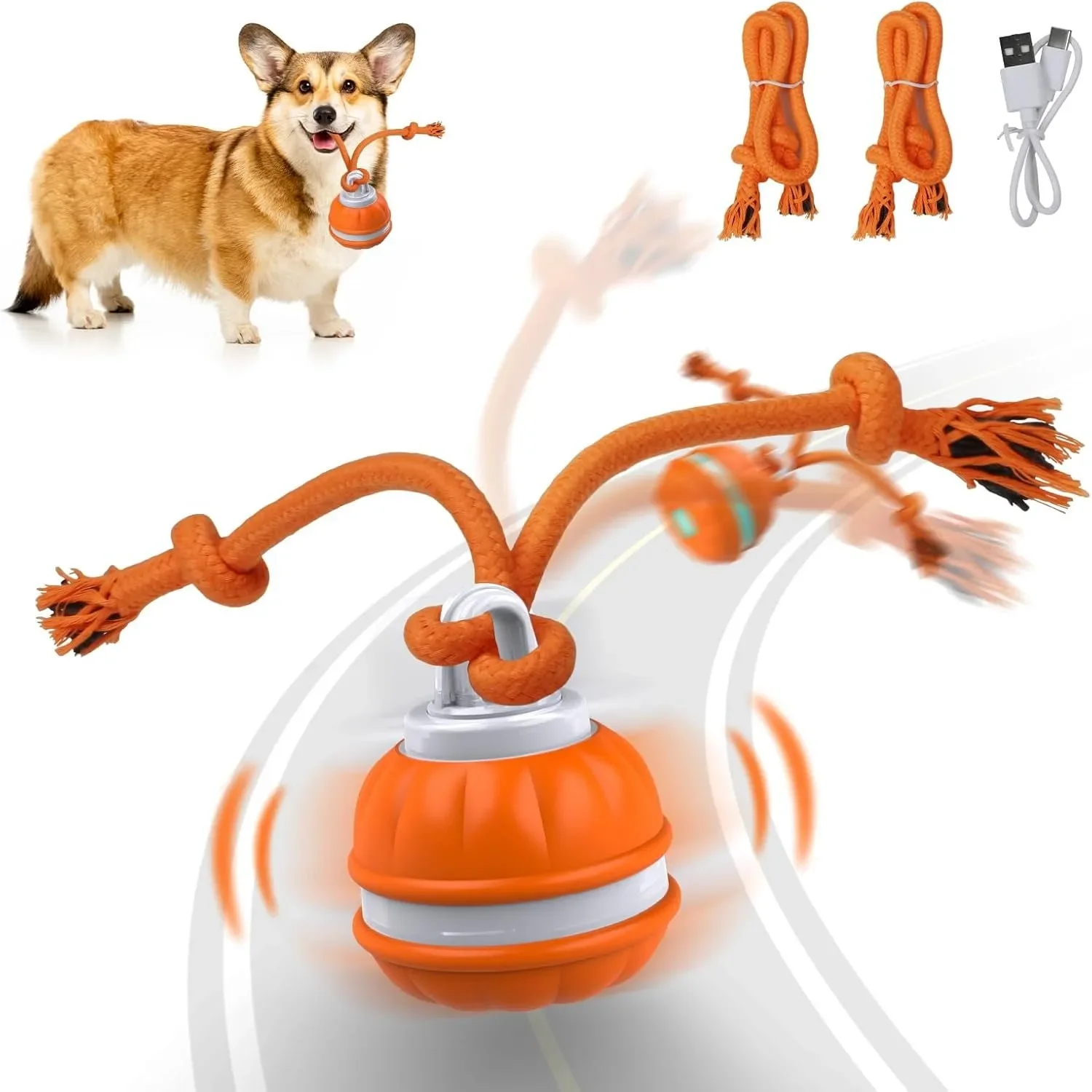 Automatic Moving Dog Ball - Pet Ball for Dogs Interactive Toys
