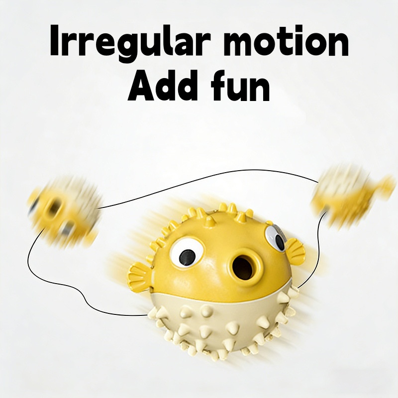 Interactive Bouncing Fish Trea - Dog Puzzle Feeder Toy review and price